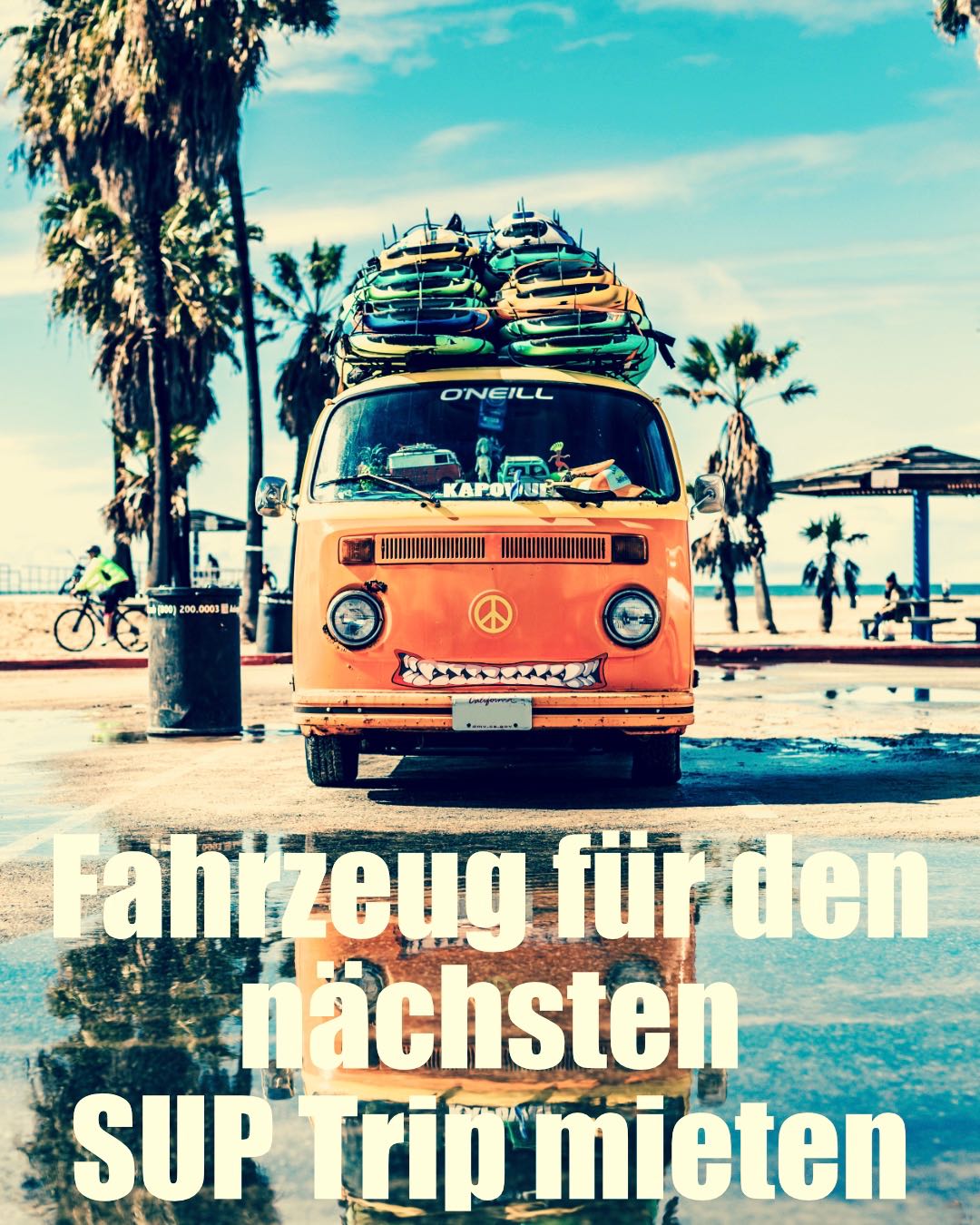 Bus, Transporter, Auto, Combi mieten für den nächsten SUP, Stand Up Paddling Trip. Mietwagen für den Urlaub oder das Wochenende am See oder Meer