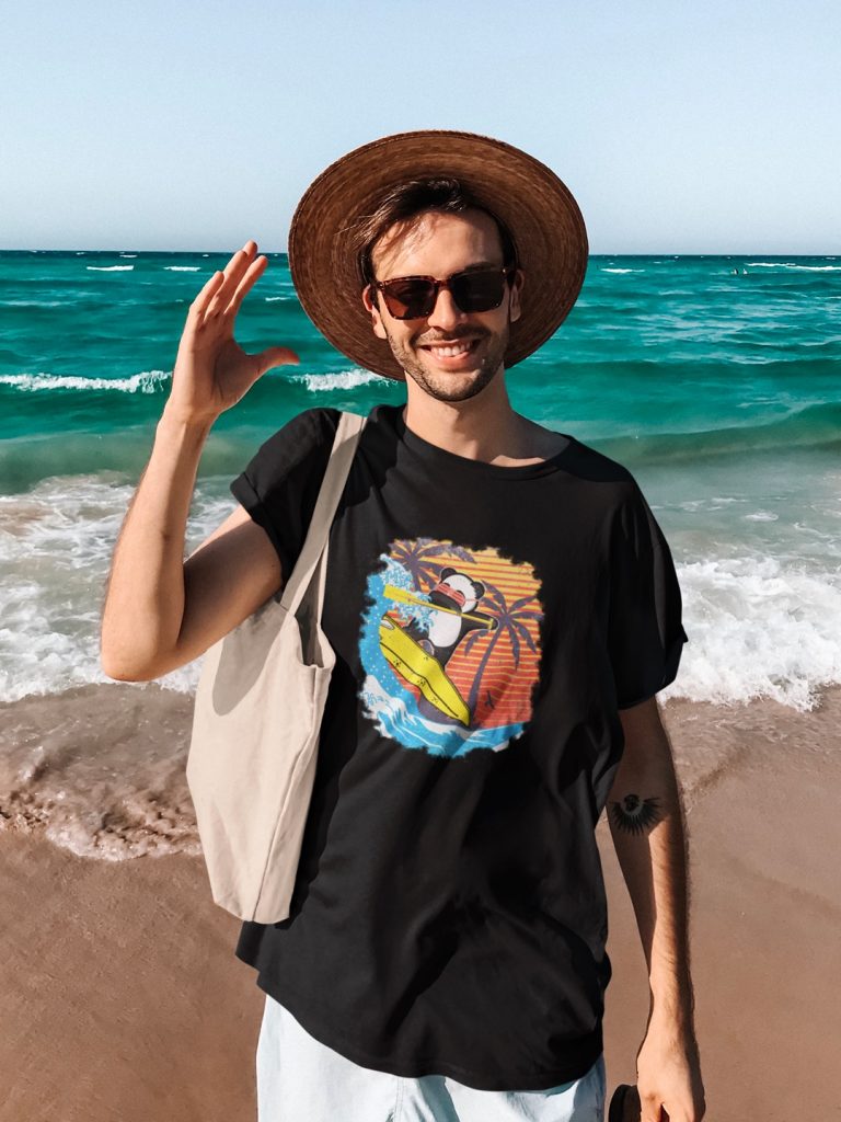 cool panda bär shirt sup paddle stand up paddling tshirt tee gift geschenk